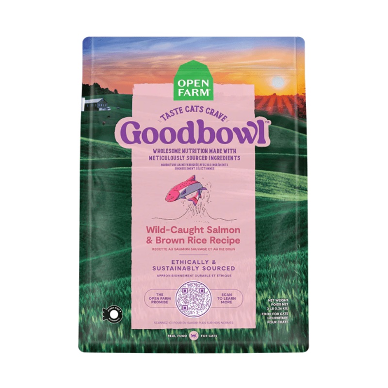 Nourriture pour chats Open Farm GoodBowl Recette de saumon et riz brun