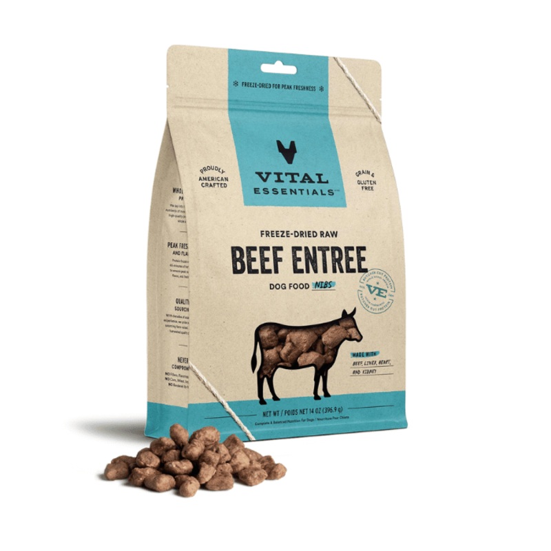 Repas de Boeuf Cru Lyophilis VITAL ESSENTIALS - Croquettes pour Chiens