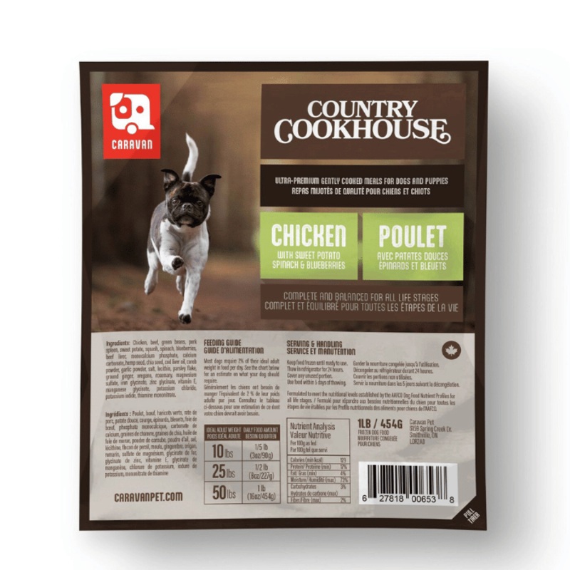 Caravan Poulet 1 lbs repas mijots de qualit pour chiens
