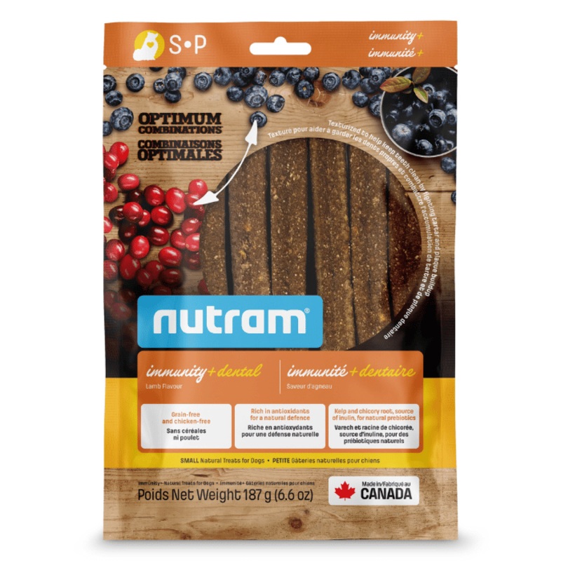 Combinaisons Optimales Immunit+ Dentaire, Gteries Pour Chien, Agneau 187g
