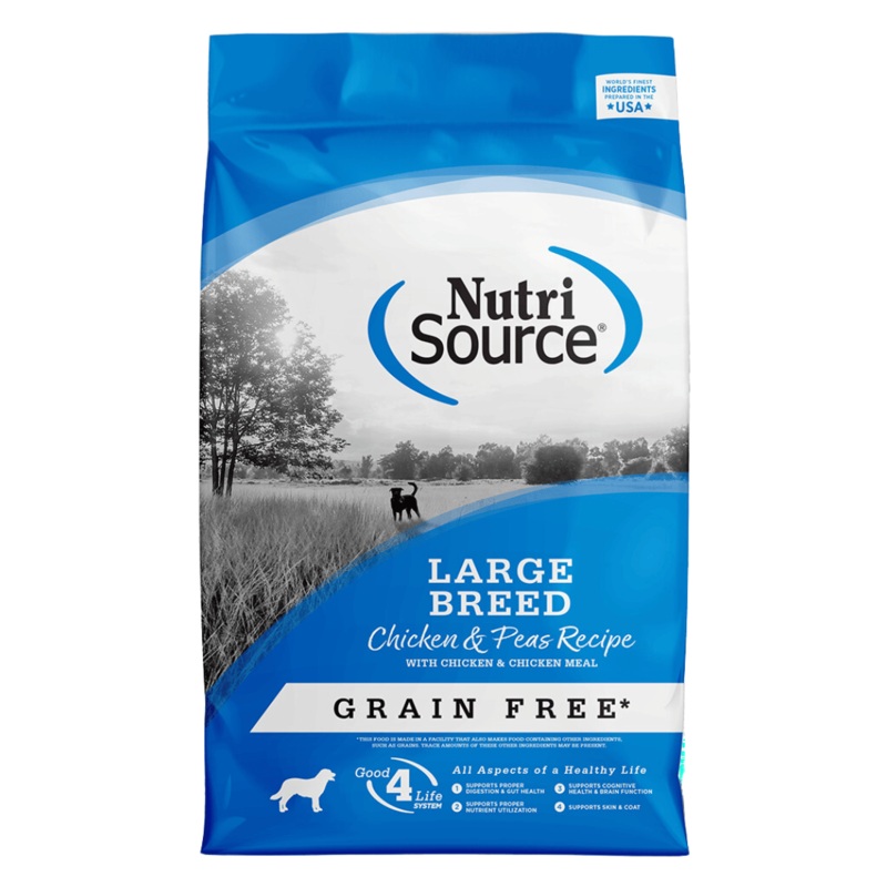 Nourriture pour chiens NutriSource Recette de poulet et petits pois de grande race