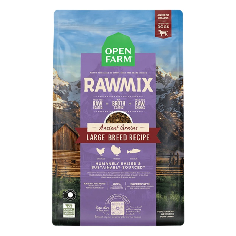 Nourriture pour chiens Open Farm RawMix Grande Race avec grains anciens 20 lbs