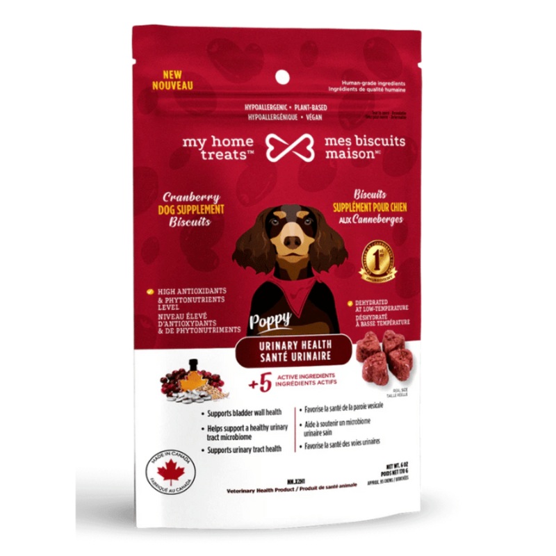 Biscuits supplment hypoallergnique pour chien aux canneberges - Sant urinaire 170g