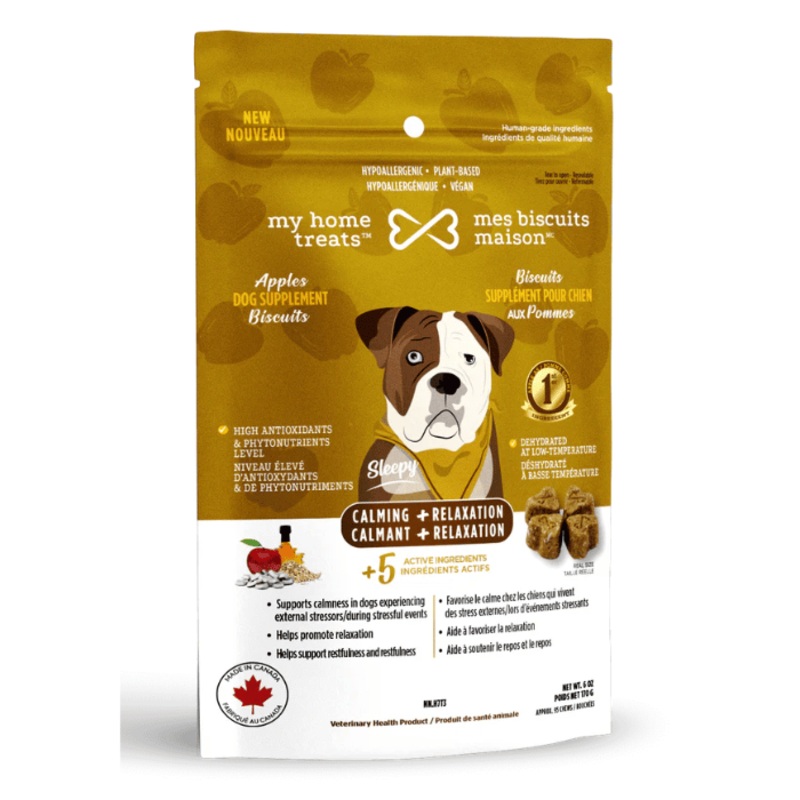 Biscuits supplment hypoallergnique pour chien aux pommes - Calmant + Relaxation 170g