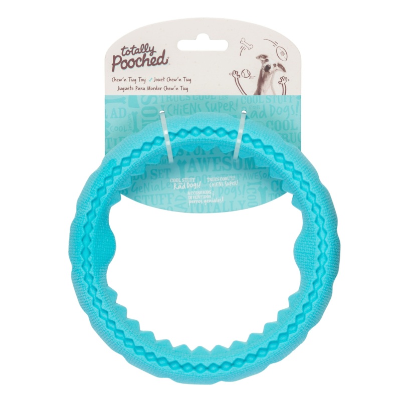 Chew N' Tug" Jouet En Caoutchouc Pour Chien - Anneau 6.5" Bleu