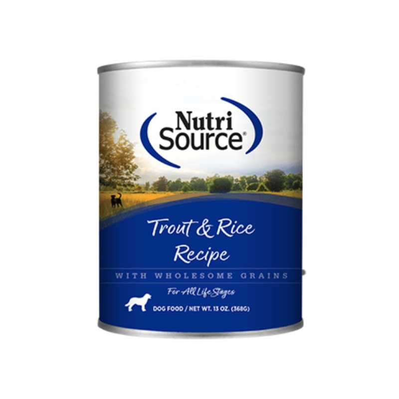 Nourriture humide pour chiens NutriSource Recette de truite et de riz 12 x 13oz