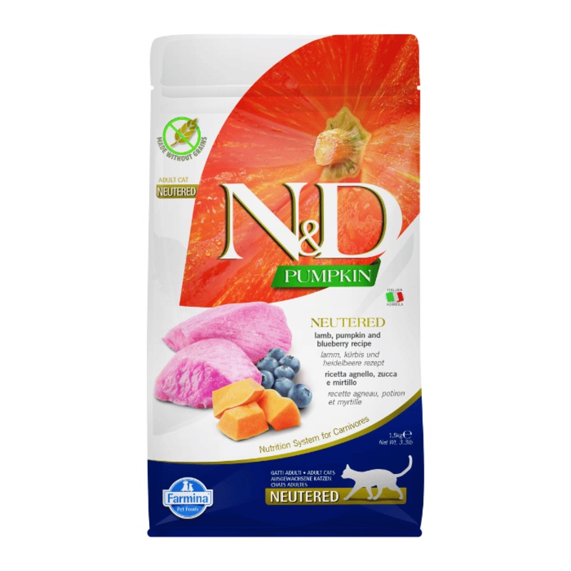 Nourriture pour chat Farmina N&d Citrouille Sans Grains Agneau & Bleuet