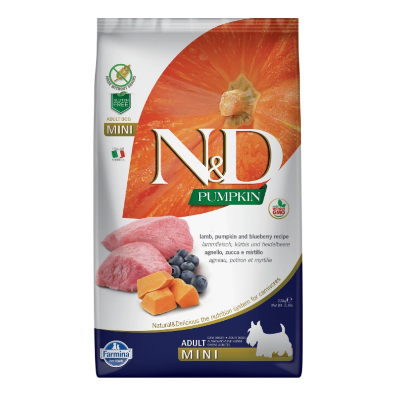 Nourriture pour chiens Farmina N&d Citrouille Sans Grains Chien Agneau & Bleuet Mini