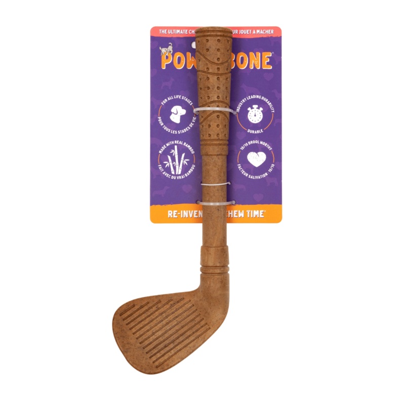 Powerbone Jouet  Mcher Pour Chien, Nylon & Bambou - Bton de golf 12''
