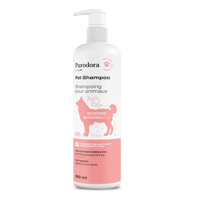 Shampoing Pour Chien, Activateur De Mue Purodora 500ml