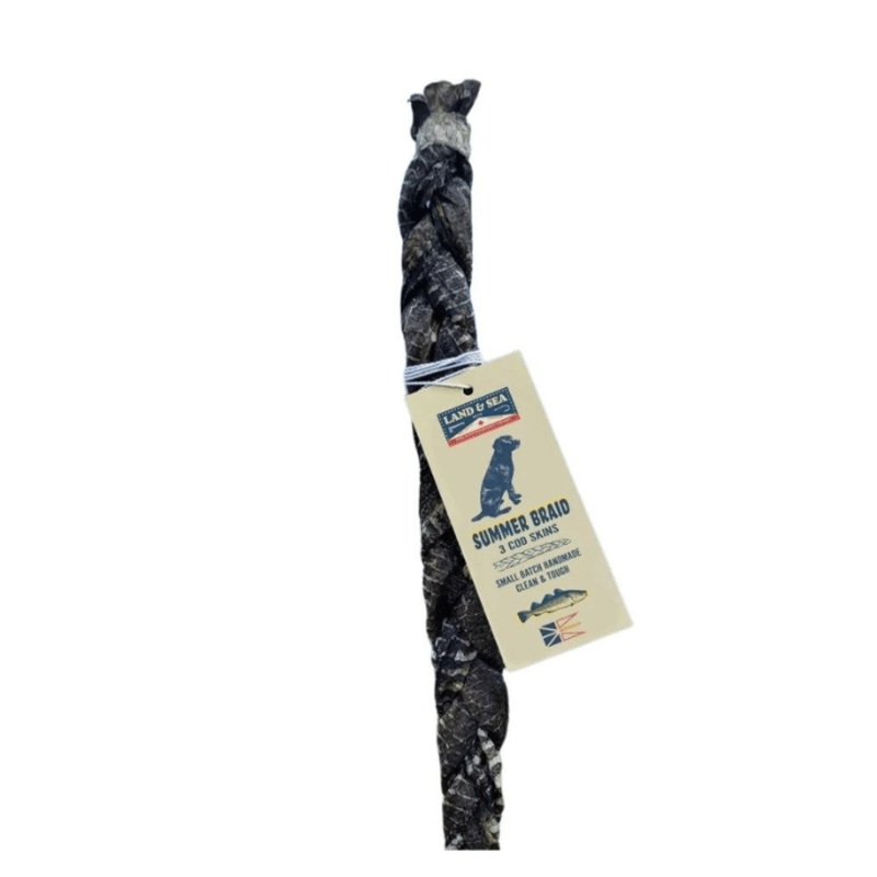 Gteries Pour Chien, Peau De Morue Sche, Tresse, 12"