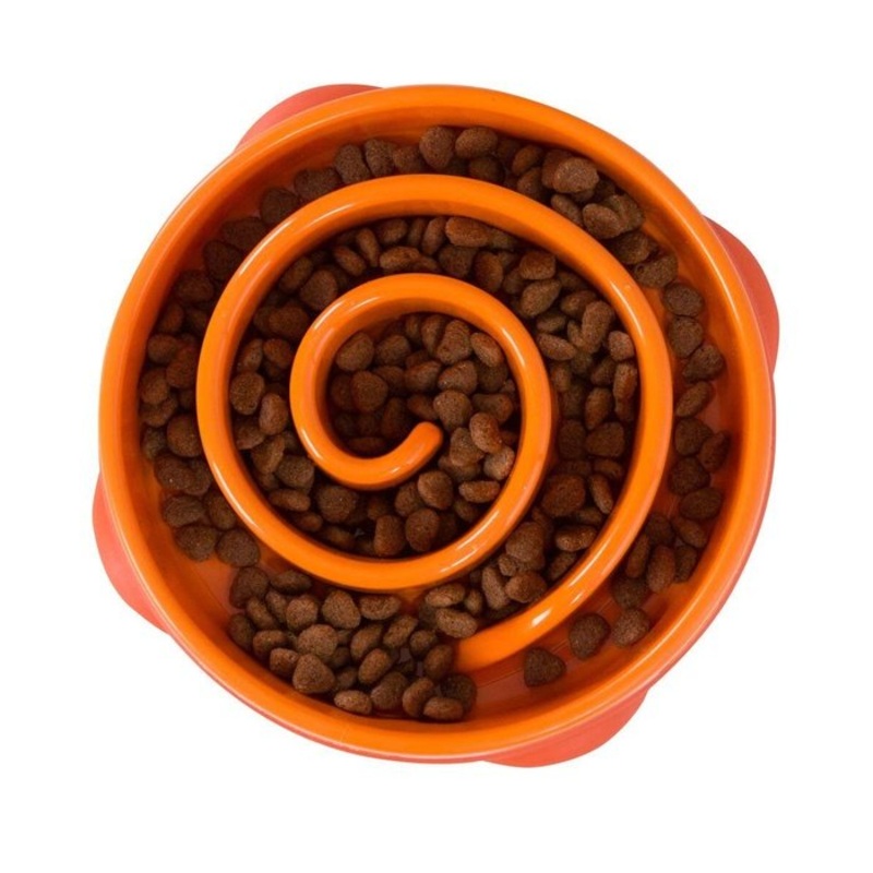 Bol modrateur pour chien Kyjen Fun Feeders Orange
