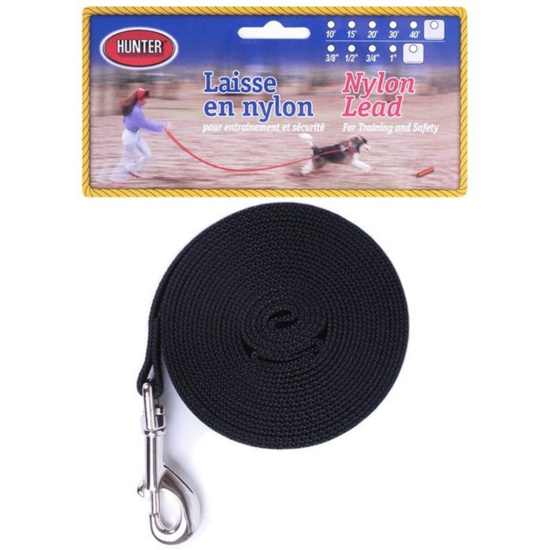 Laisse d'entrainement en nylon 3/4'' 30 pieds de long