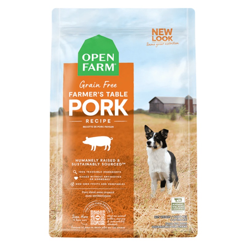 Nourriture pour chien Open Farm Porc et Lgumes sans grain