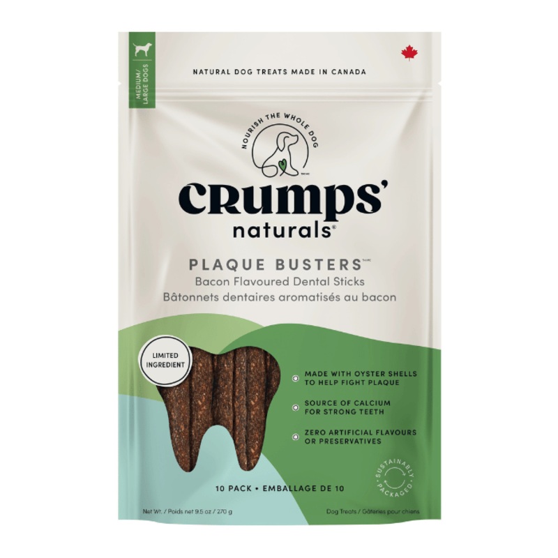 Crumps' naturals plaque busters - Btonnets dentaires au bacon
