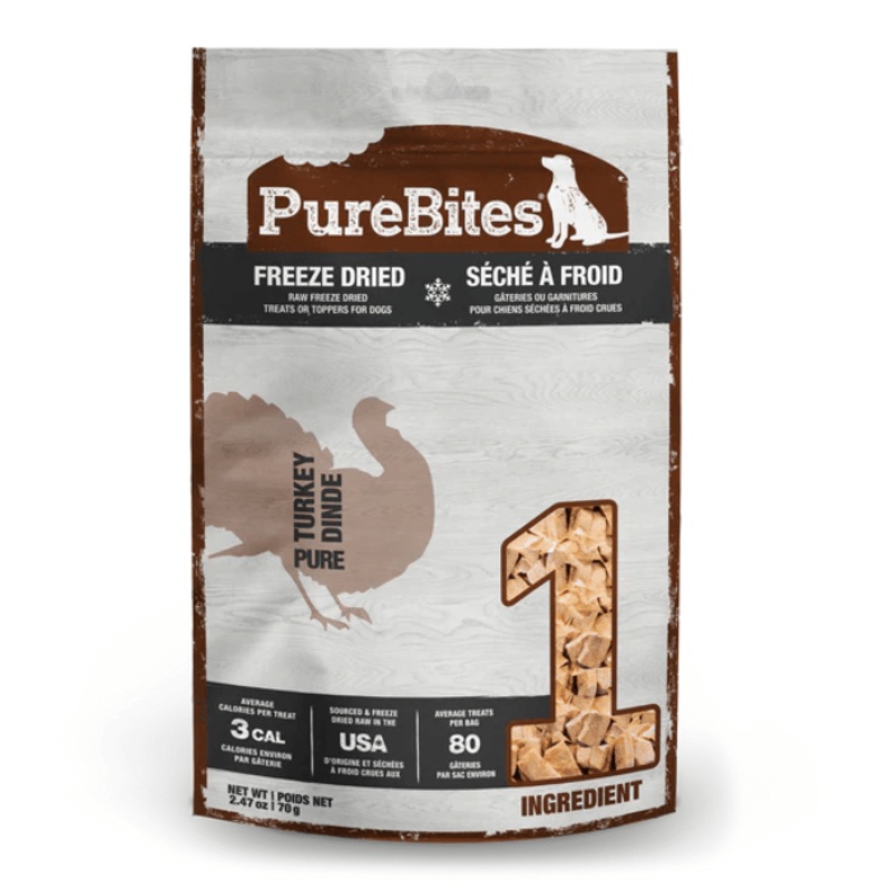 Gterie De Dinde Sche  Froid Pour Chien 70gr