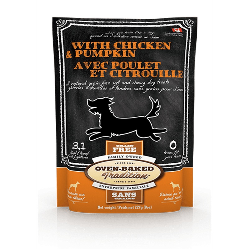 Gteries tendres pour chiens poulet et citrouille