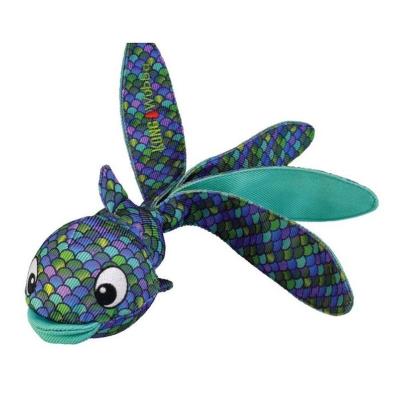 Jouet pour chiens Wubba Kong Finz Poisson Volant Bleu