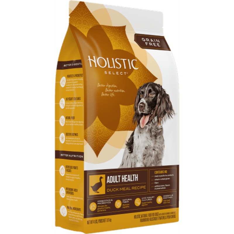 Nourriture pour chien Holistic Select, Canard Sans Grains