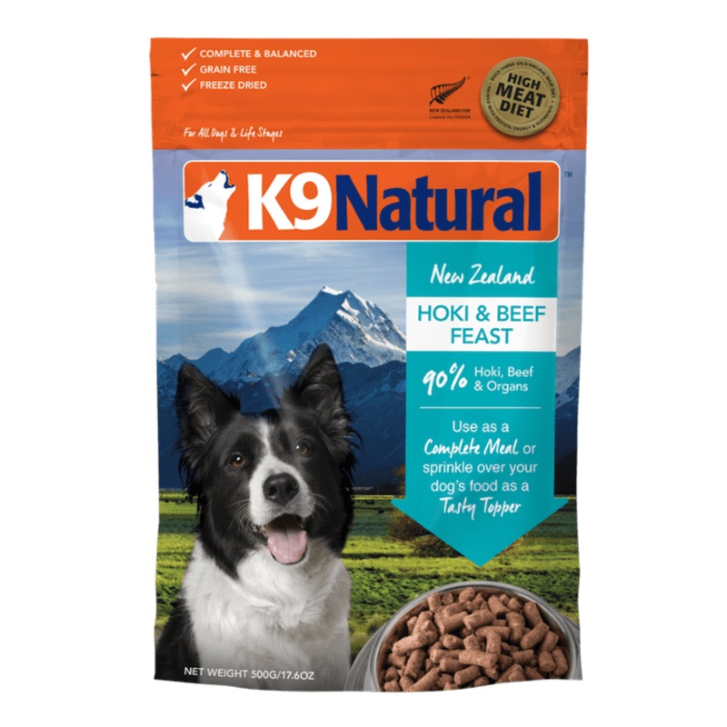 Nourriture pour chiens K9 Natural Freeze-Dried Hoki et Boeuf