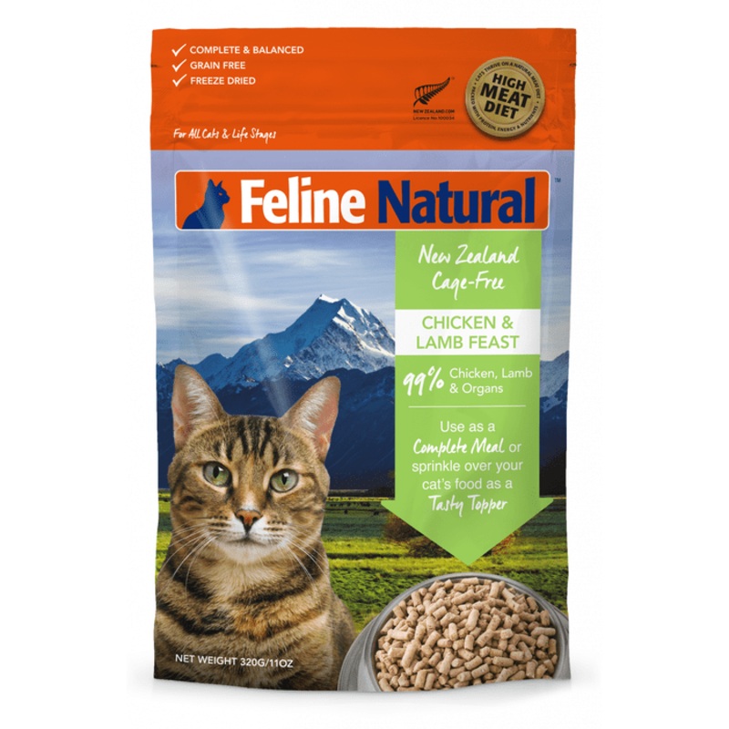 Feline Natural nourriture pour chat Agneau et poulet lyophilise