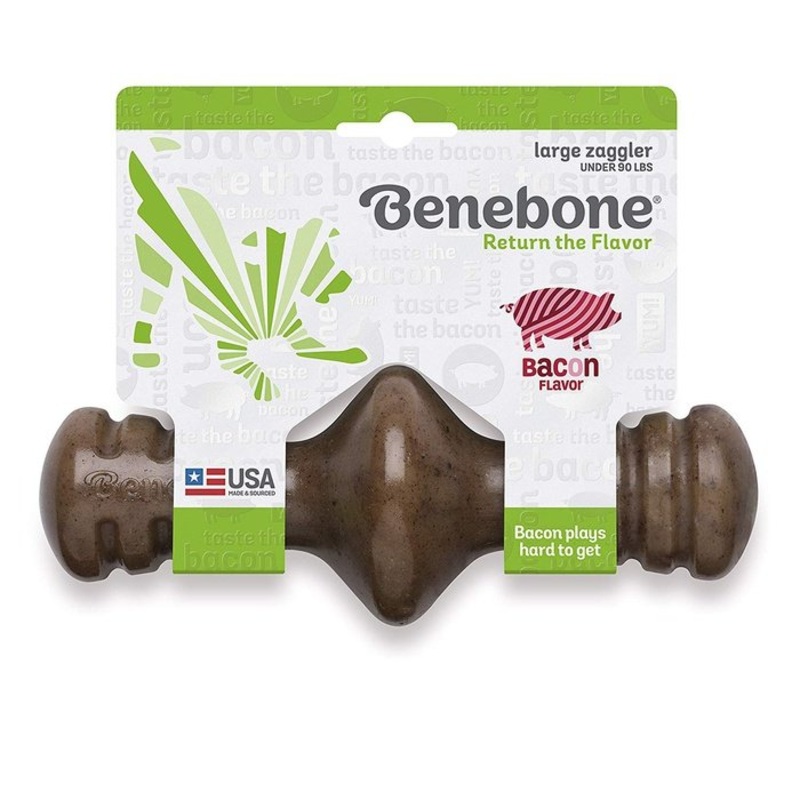 Jouet  gruger Benebone Zaggler au Bacon