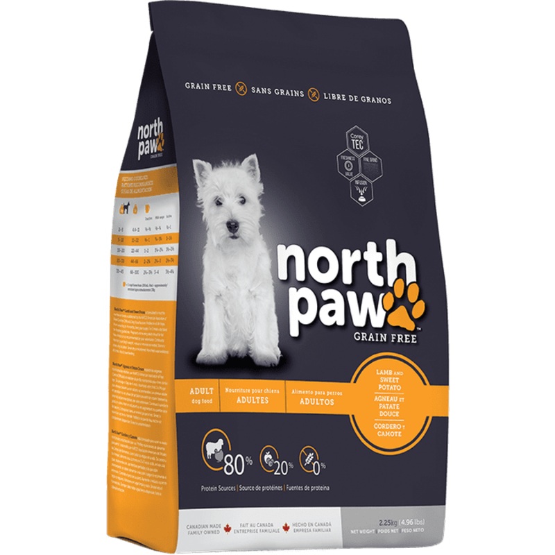 Nourriture pour chiens North Paw agneau et patate douce