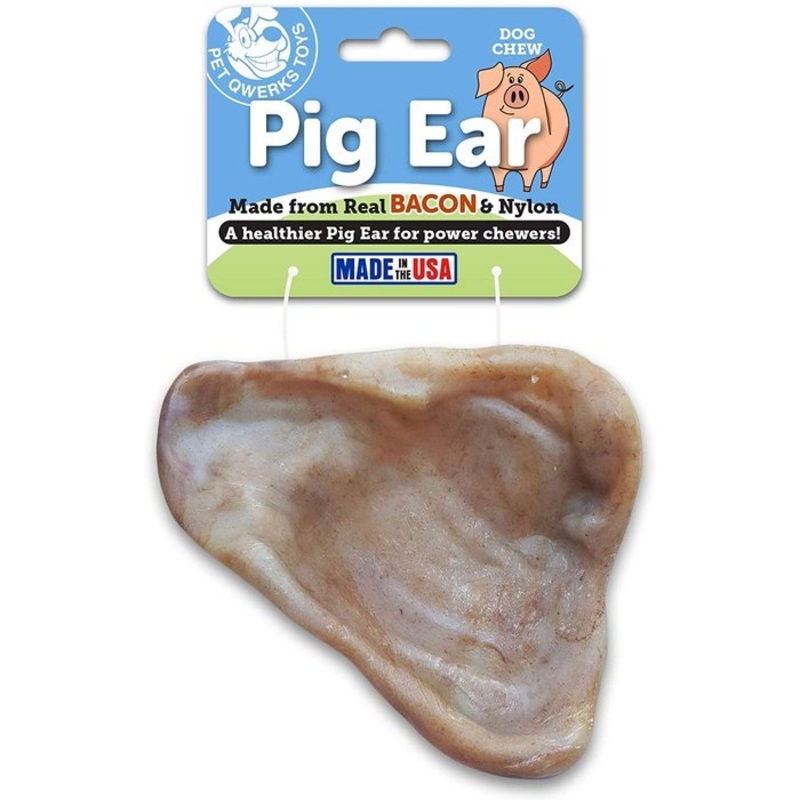 Oreille de porc Pet Qwerks fait de nylon et de bacon