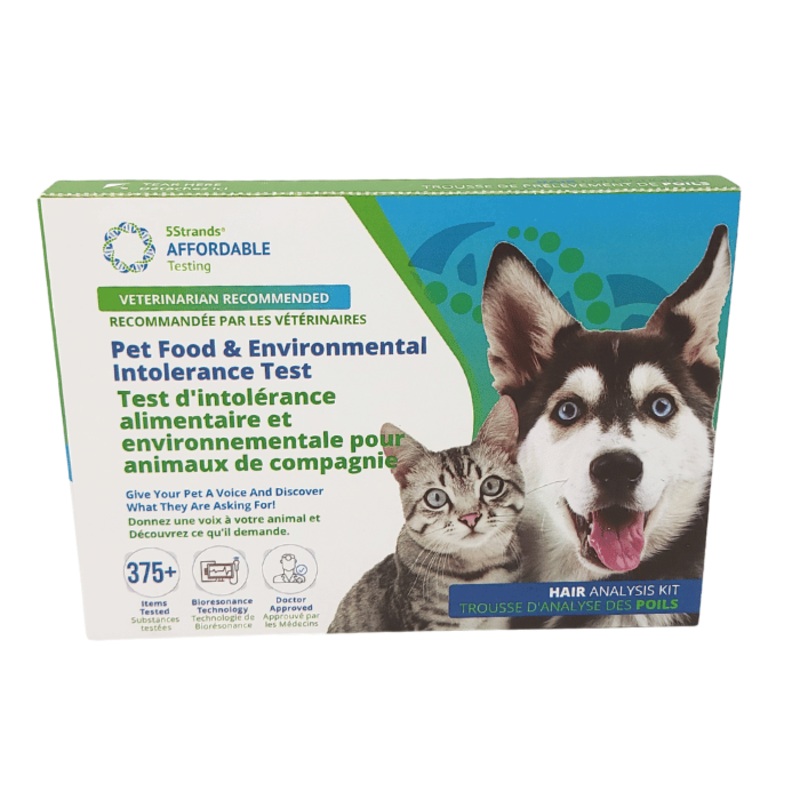 Trousse d'analyse des intolrances alimentaires et environnementales pour animaux de compagnie