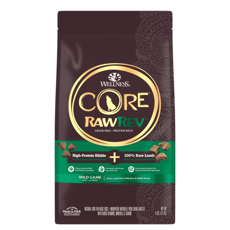 Wellness CORE RawRev Grain Free Wild Game Dry Dog Kibble