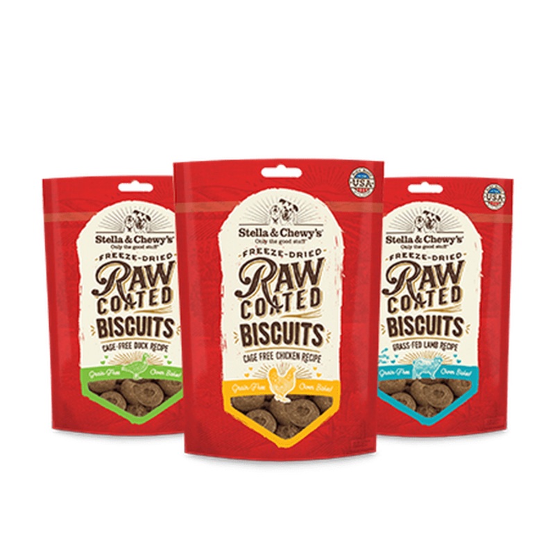 Biscuits cuits au four, Freeze-Dried Raw Coated