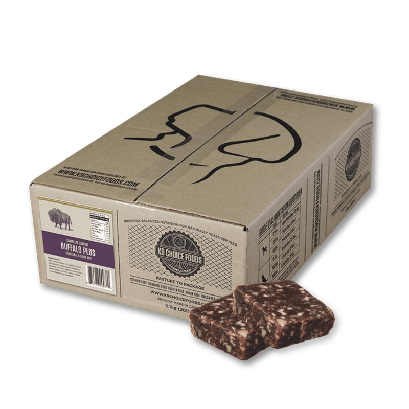 Cru congel K9 Choice Foods Buffle Plus 20 lbs