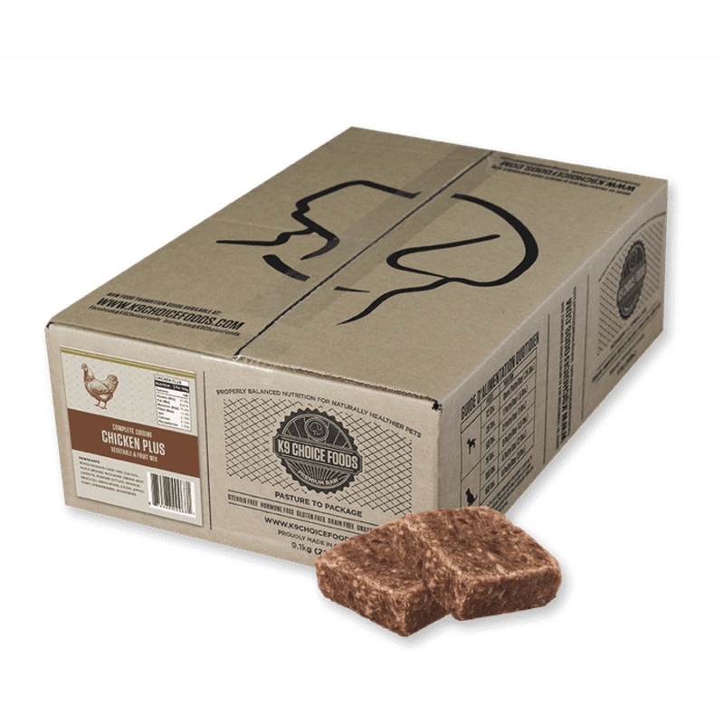 Cru congel K9 Choice Foods Poulet Plus 20 lbs