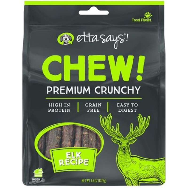 Gterie pour chien Etta Says Premium Crunchy Chew Wapiti 4.5oz