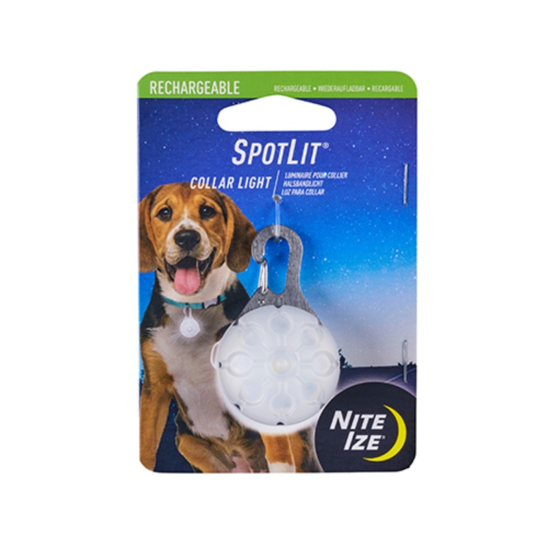 Lumiere rechargable led pendentif pour chiens Spotlit Nite ize