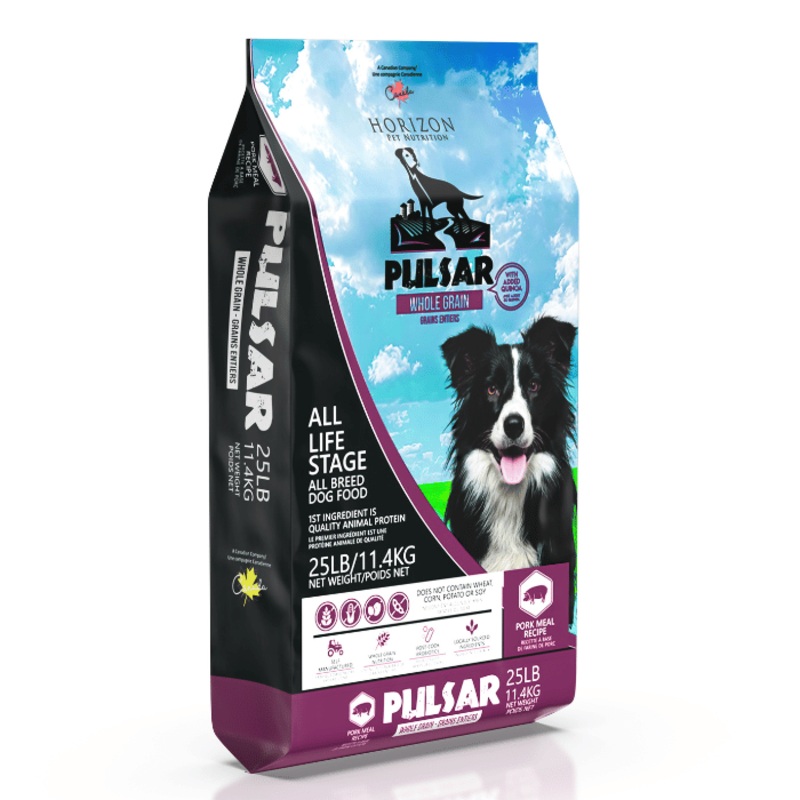 Nourriture pour chien Horizon Pulsar avec grains entiers Porc