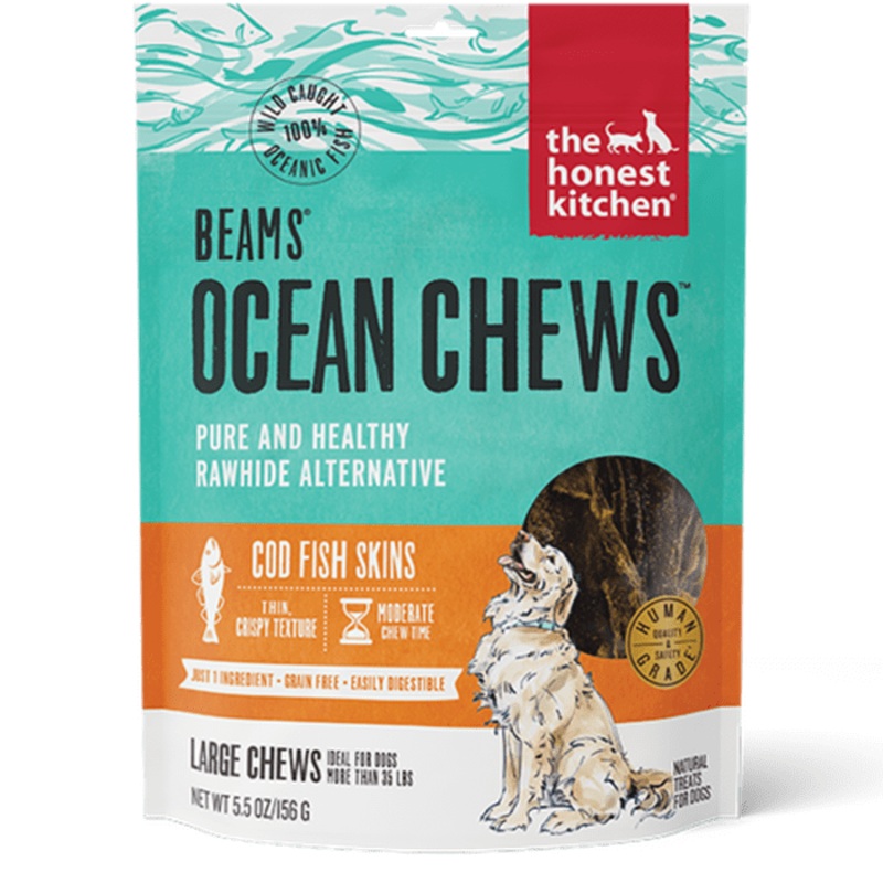 The Honest Kitchen Beams Ocean Chews Cod Fish Skins Dog Treats