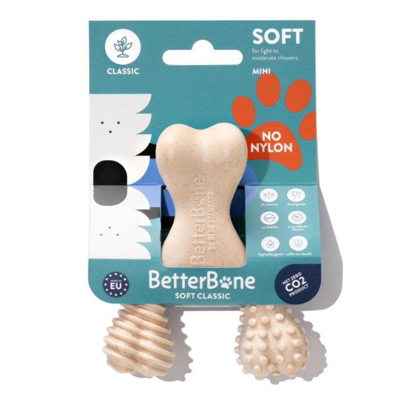 BetterBone SOFT : La Mastication Naturelle Idale pour Chiots, Chiens Seniors et Mcheurs Doux. cologique, Non Toxique, 100% Naturelle - Saveur de boeuf