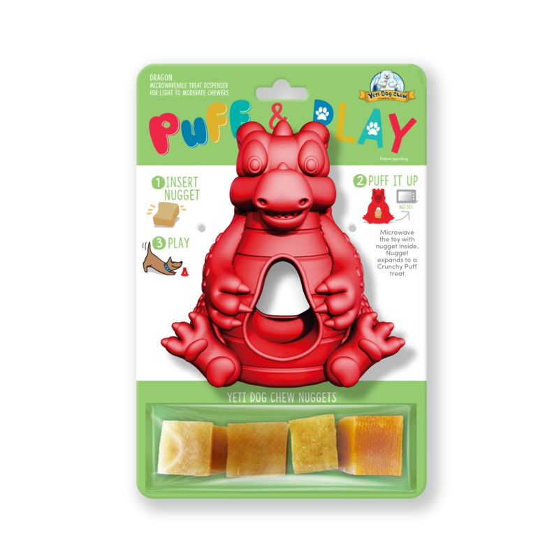 Distributeur de friandises Dragon Puff and Play pour chiens  mcher