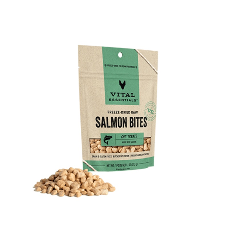 Gteries lyophilise bouchs aux saumons pour chat 1.1oz