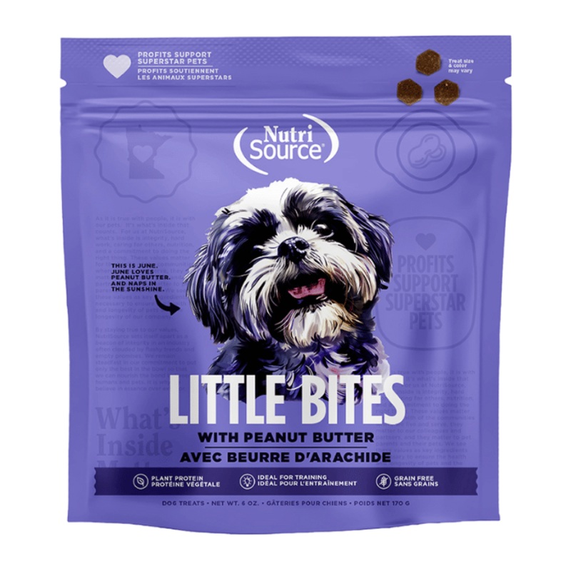 Gteries pour chiens -Petites bouches au beurre de cacahute sans crales 6oz
