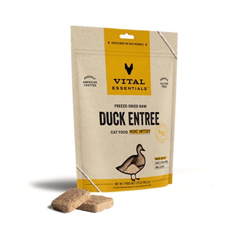 Mini galette de Nourriture Crue Lyophilise pour Chats - Canard