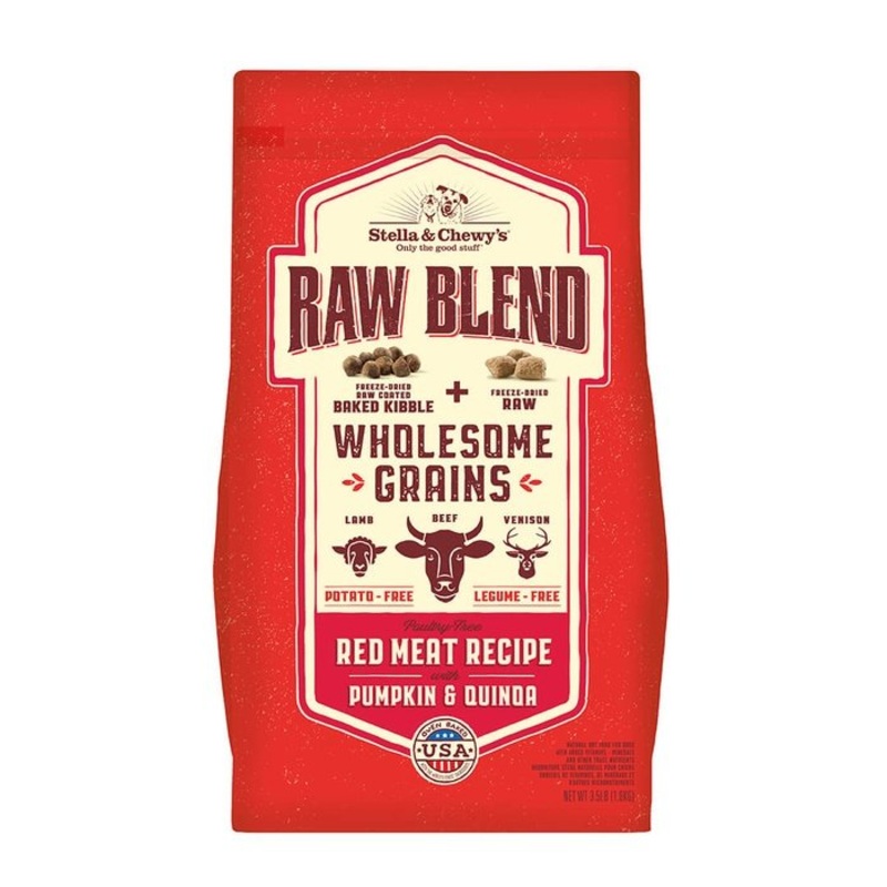 Nourriture pour chien Stella & Chewy's Red Meat Recipe with Pumpkin & Quinoa Raw Blend avec grains