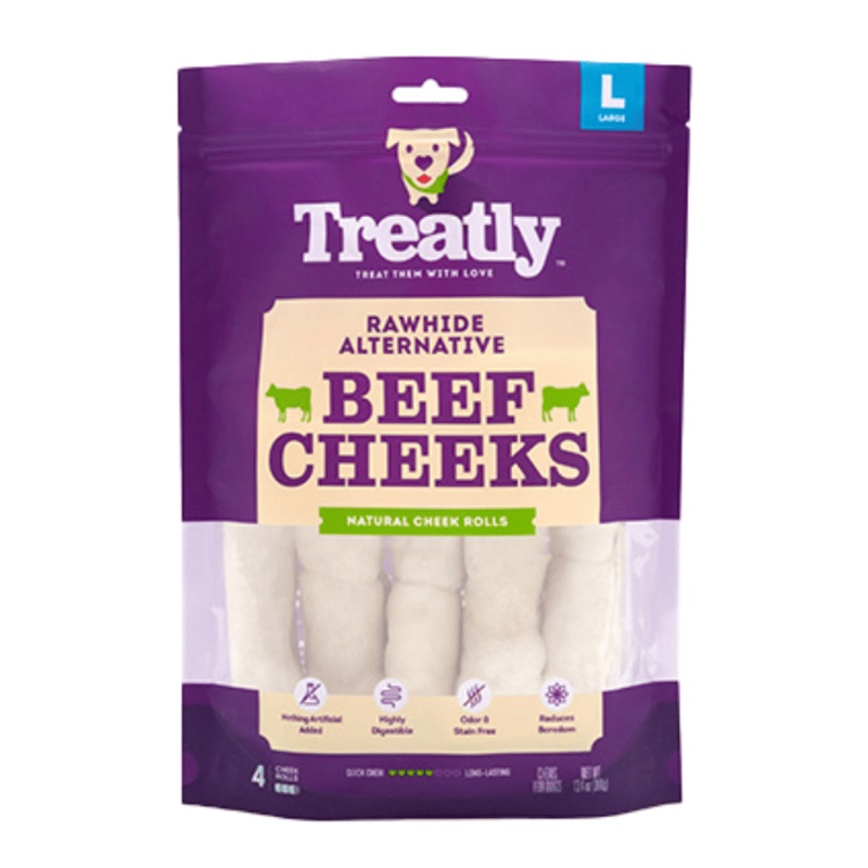 Paquet de 4 gteries pour chiens - Beef Cheeks Large