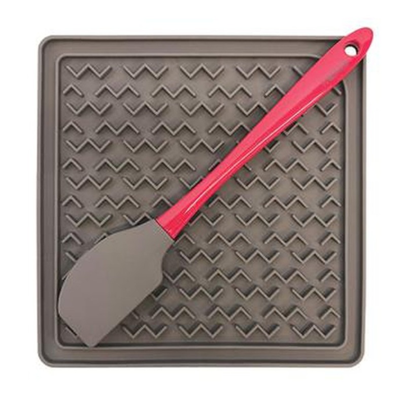 Tapis d'alimentation thrapeutique en silicone avec spatule en silicone