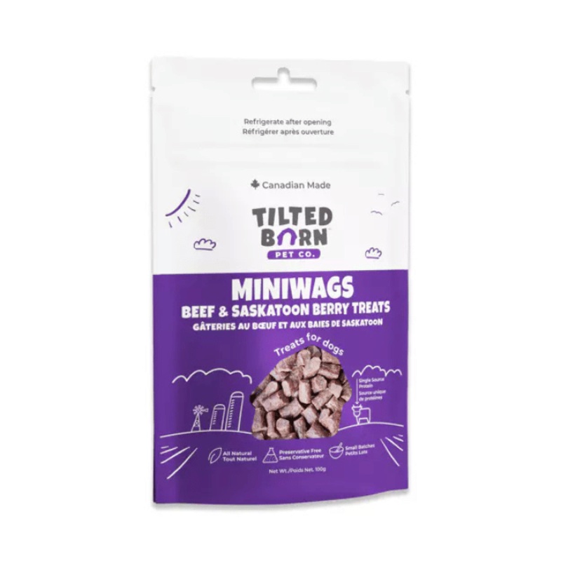 Tilted Barn Friandises au boeuf et baies de Saskatoon mini wags 100 g  dition limite