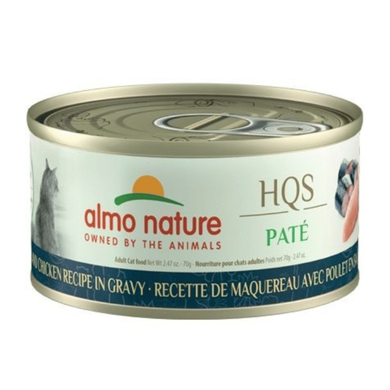 Almo Nature Hqs Natural Chat - Pt Au Maquereau Avec Poulet En Sauce 70gr