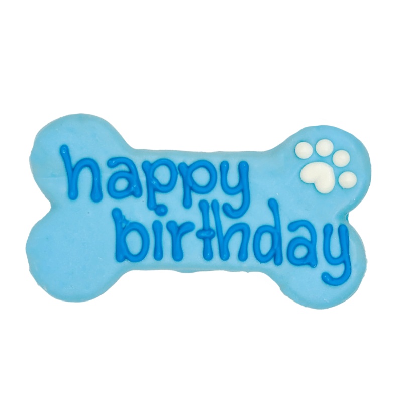 Biscuit pour chiens - Happy Birthday - Blue