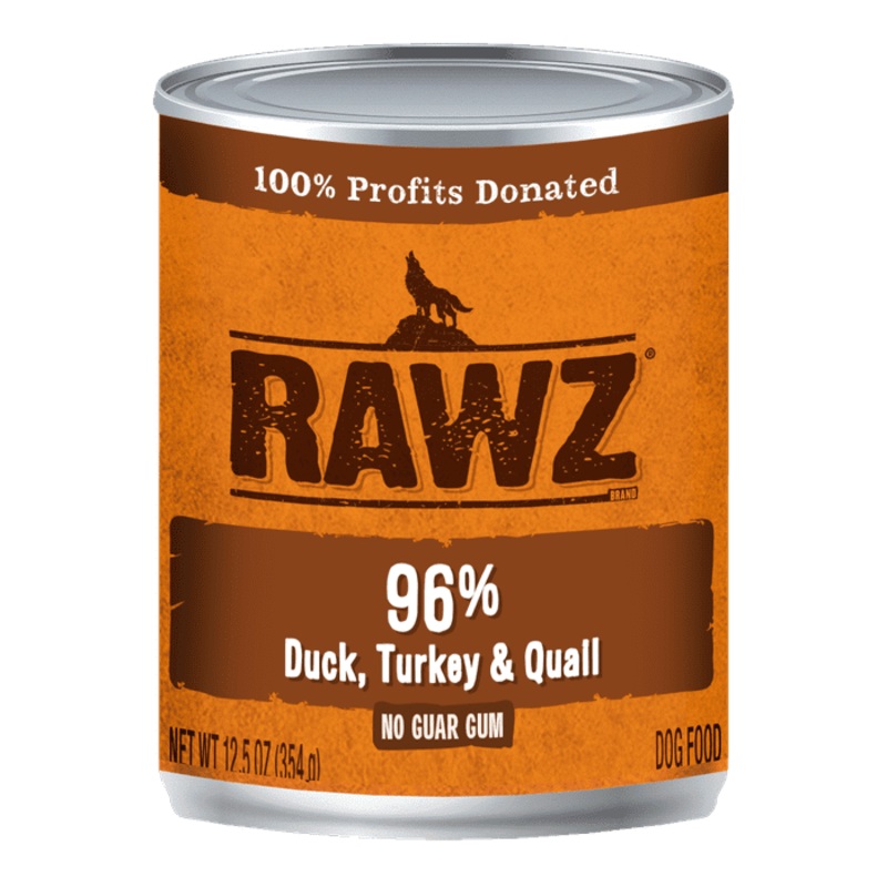Nourriture humide Rawz 96% Canard et Caille