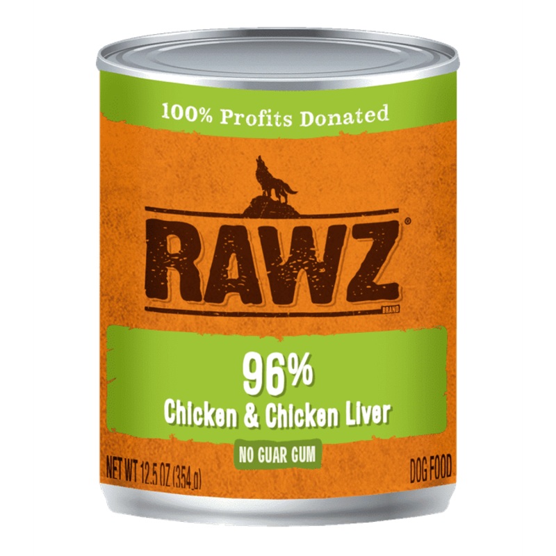 Nourriture humide Rawz 96% Poulet et foie de poulet